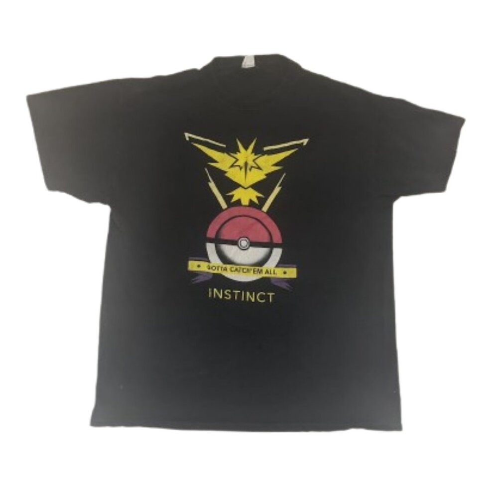 ---  Black Cotton Pokemon T-Shirt Men XL